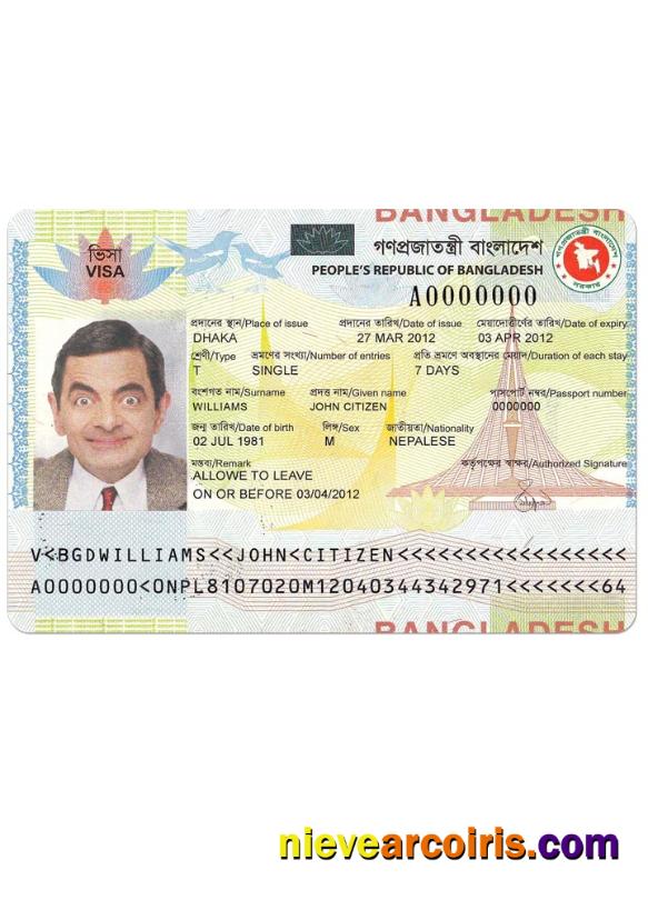 BANGLADESH visa